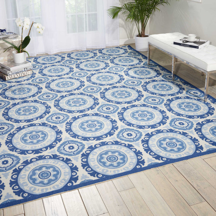 Waverly Sun N Shade SND16 Dark Blue 8'x11'   Rug