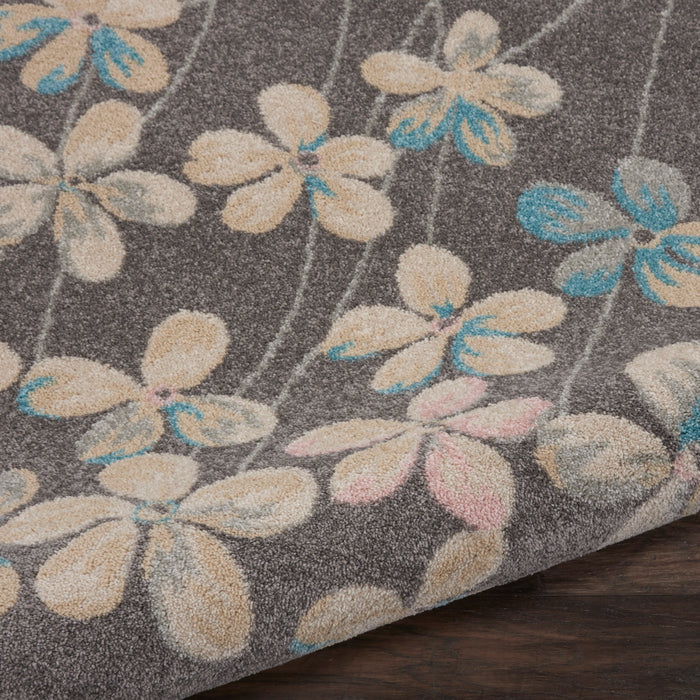 Nourison Tranquil TRA04 Grey 9'x12' Oversized  Rug