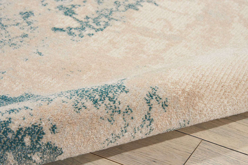 Nourison Maxell MAE13 Blue and White 4'x6'  Area Rug