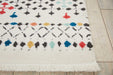 Nourison Kamala DS504 White Multicolor 4'x6' Area Rug