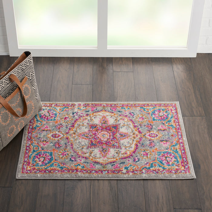 Nourison Passion Bohemian Grey Multi Colored Area Rug