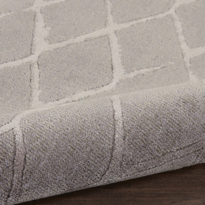Nourison Twilight 2'x3' Silver and Grey Modern Area Rug