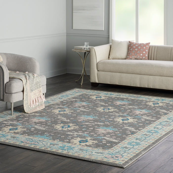 Nourison Tranquil TRA10 Pink and Grey 9'x12' Oversized  Rug