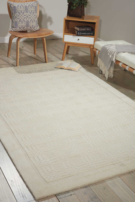 Nourison Westport WP32 White 5'x8'  Area Rug