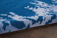 Nourison Symmetry SMM02 Navy Blue 8'x10' Large Textured Rug