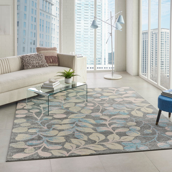 Nourison Tranquil TRA03 Beige and Grey 9'x12' Oversized  Rug