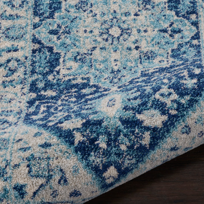Nourison Tranquil 2'x4' Blue and White Persian Small Rug