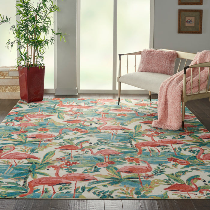 Waverly Sun N Shade SND75 Multicolor 8'x11' Oversized Indoor-outdoor Rug