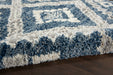 Nourison Oslo Shag OSL02 5'x8' Dark Blue and Grey Scandinavian Shag Rug
