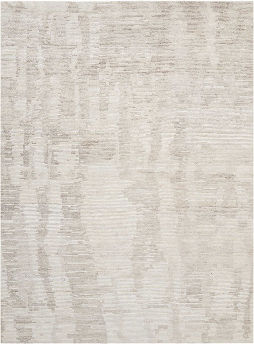 Nourison Ellora ELL01 Grey and White 10'x14' Oversized Handmade Rug