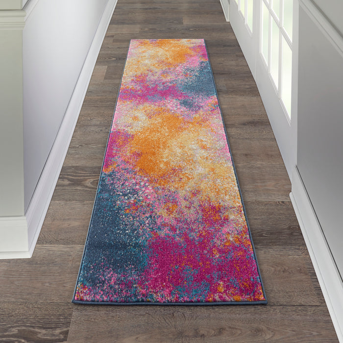 Nourison Passion PSN10 Multicolor 8' Runner  Hallway Rug