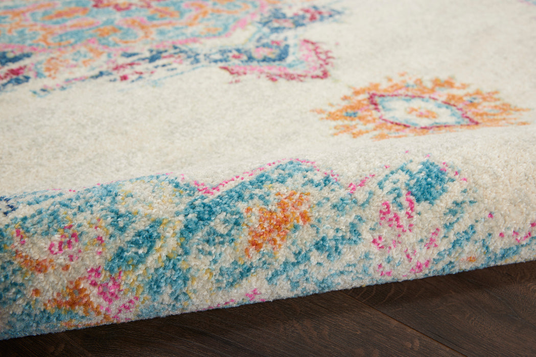 Nourison Passion 2'x3' Grey, Ivory, Multicolored  Bohemian   Area Rug