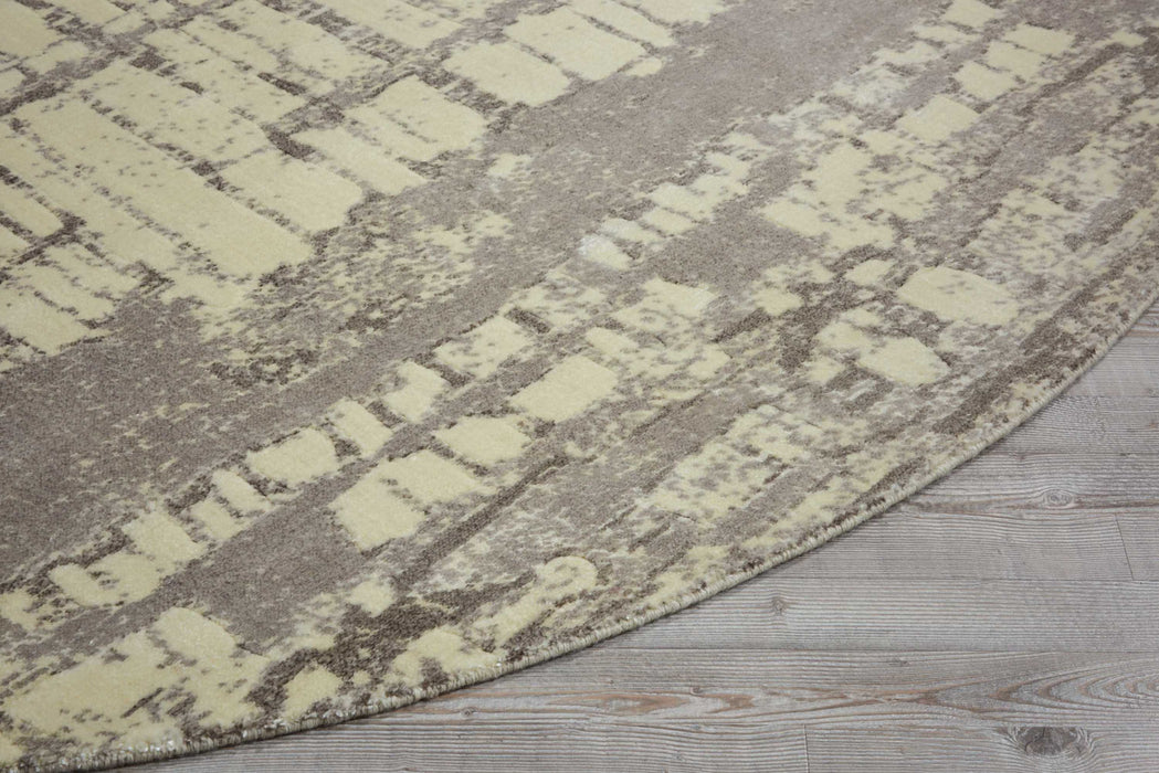Nourison Twilight TWI10 Grey 8' Round Large Rug