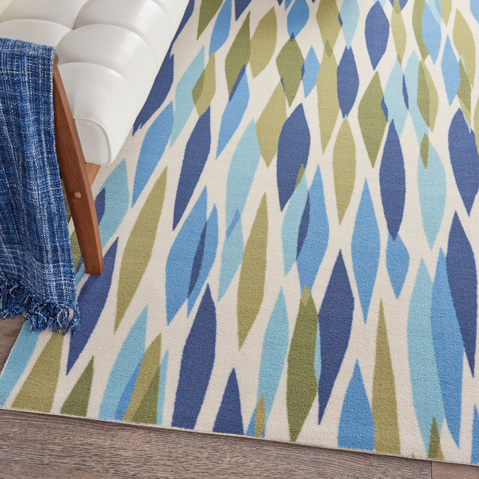 Waverly Sun N Shade SND01 Green 4'x6'  Area Rug