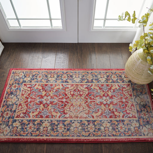 Nourison Ankara Global ANR02 Red and Blue Multicolor Persian Area Rug