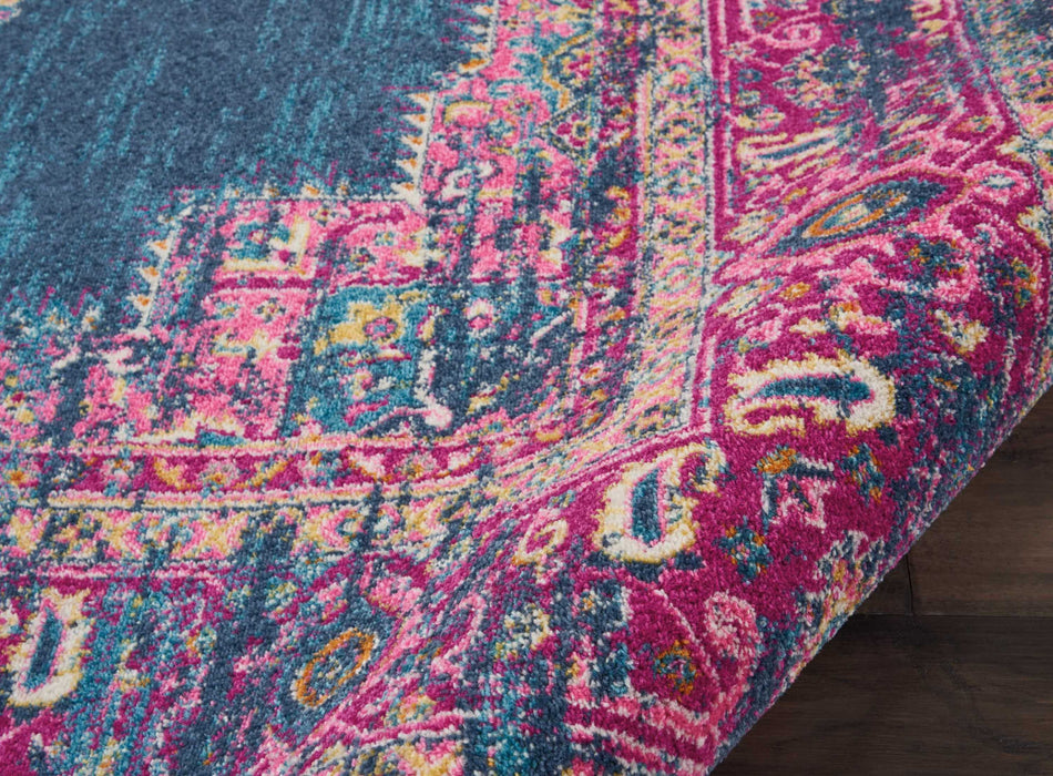 Nourison Passion PSN03 Blue and Pink 8'x10' Large  Rug