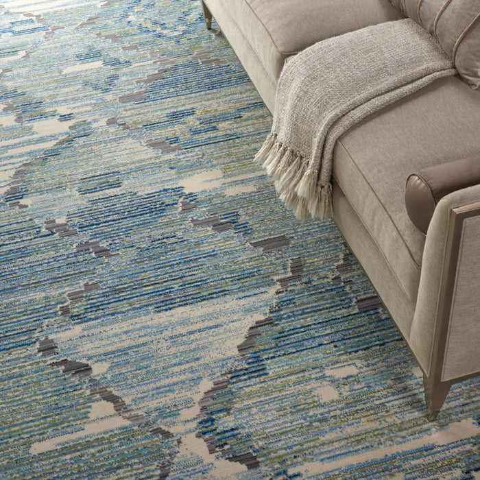 Butera Collection BB202 Blue and Sage Green 9'x12' Beach Area Rug