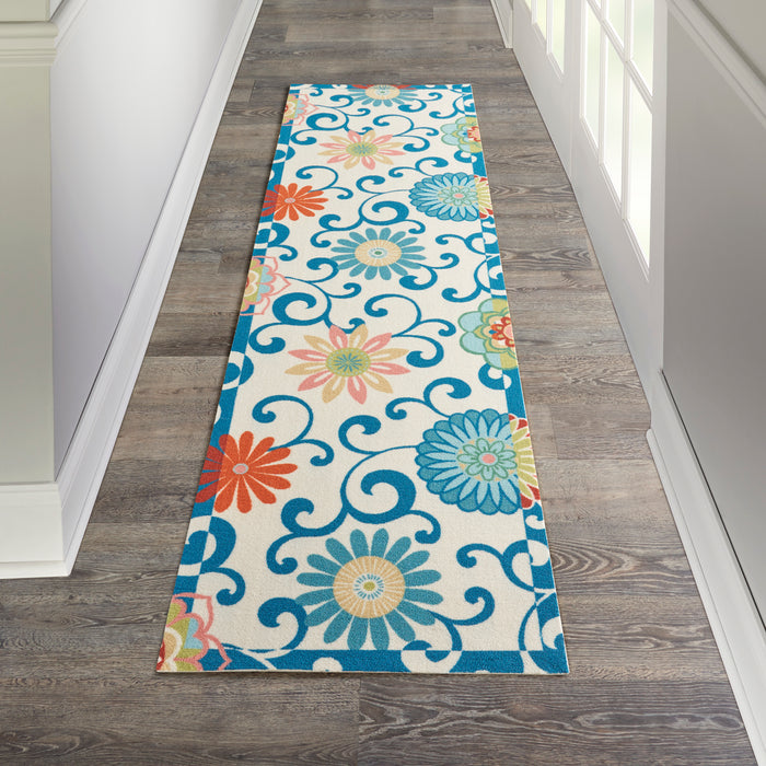 Waverly Wav01/Sun & Shade 8' Runner Area Rug