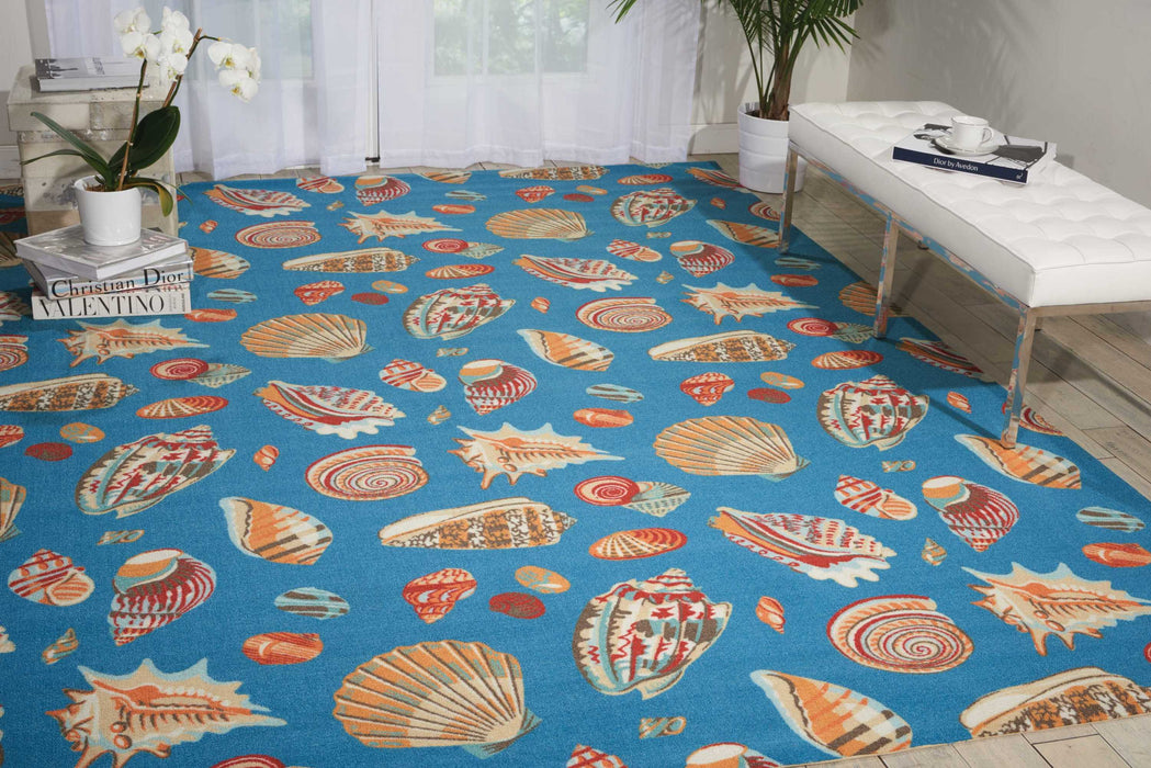 Waverly Sun N Shade SND22 Blue 8'x11'   Rug