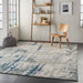 Nourison Artworks ATW05 Blue and Grey 9'x12' Rug