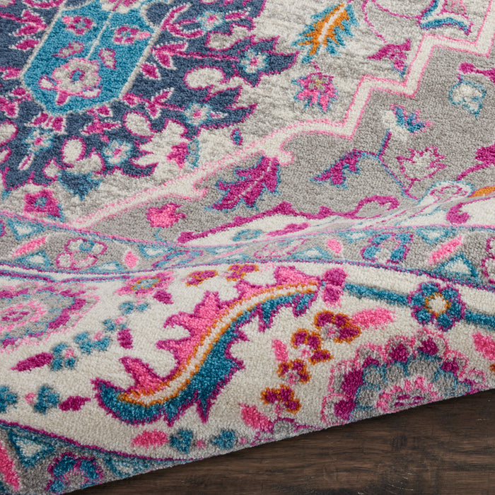Nourison Passion PSN20 Grey and Pink 9'x12' Large  Rug