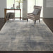 Nourison Rustic Textures RUS02 Slate Blue and Ivory 8'x11' Oversized Textured Rug