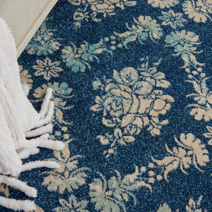 Nourison Tranquil TRA09 Navy Blue 4'x6' Vintage Area Rug