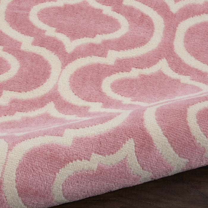 Nourison Jubilant 2' x 4' Small Pink Trellis Area Rug