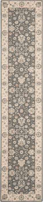 Nourison Living Treasures 12' Runner Grey and Ivory Area Rug