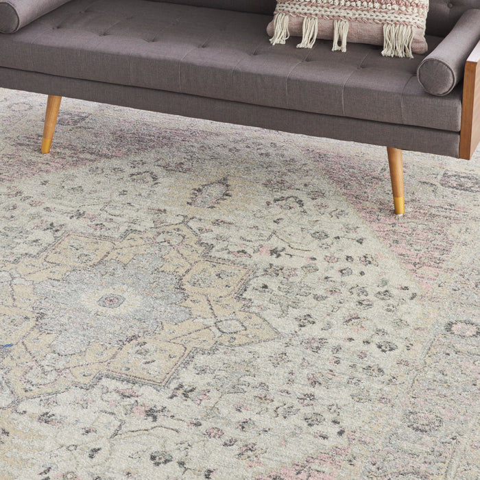 Nourison Tranquil TRA06 Pink and Beige 8'x10' Large  Rug
