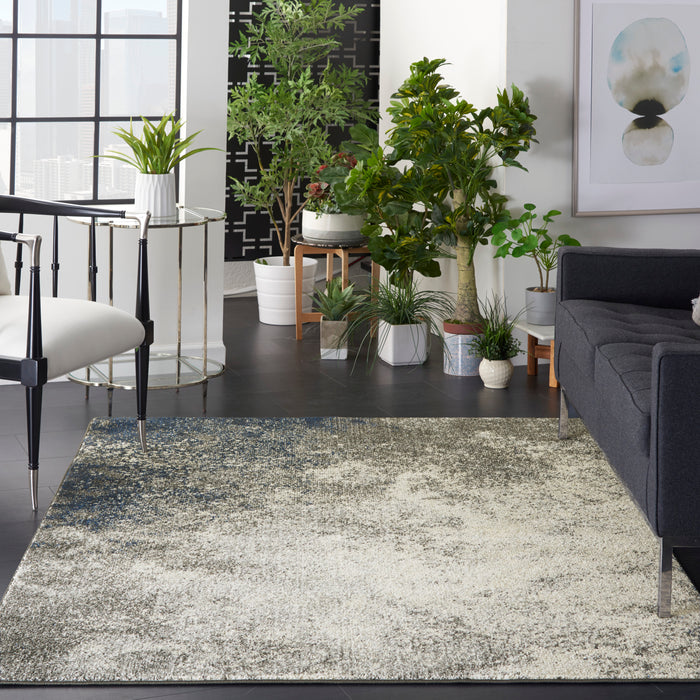 Nourison Passion 4' x 6' Charcoal and Ivory    Area Rug