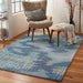 Nourison Symmetry SMM08 Slate Blue and Grey 5'x8' Area Rug