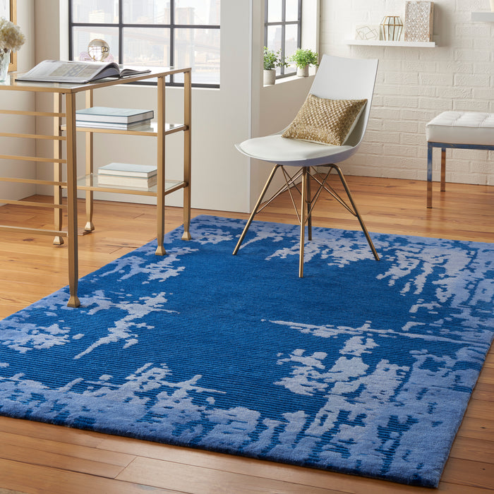 Nourison Symmetry SMM02 Navy Blue 5'x8' Area Rug