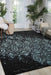 Nourison Opaline OPA06 Black and Blue 4'x6' Area Rug