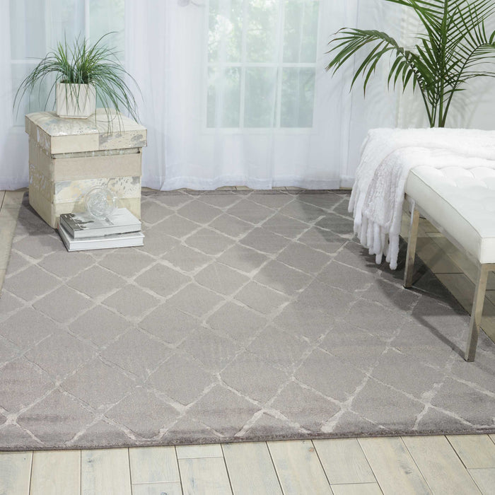 Nourison Twilight TWI15 Silver and Grey 6'x8' Area Rug