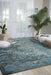Nourison Opaline OPA12 Black and Blue 10'x14' Oversized Rug