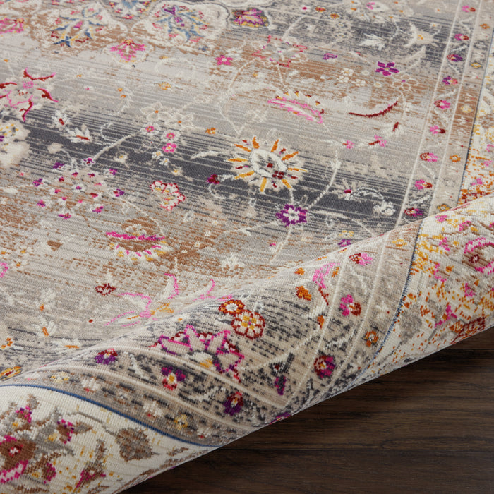Nourison Vintage Kashan VKA01 Grey Multicolor 5'x8' Oushak Area Rug