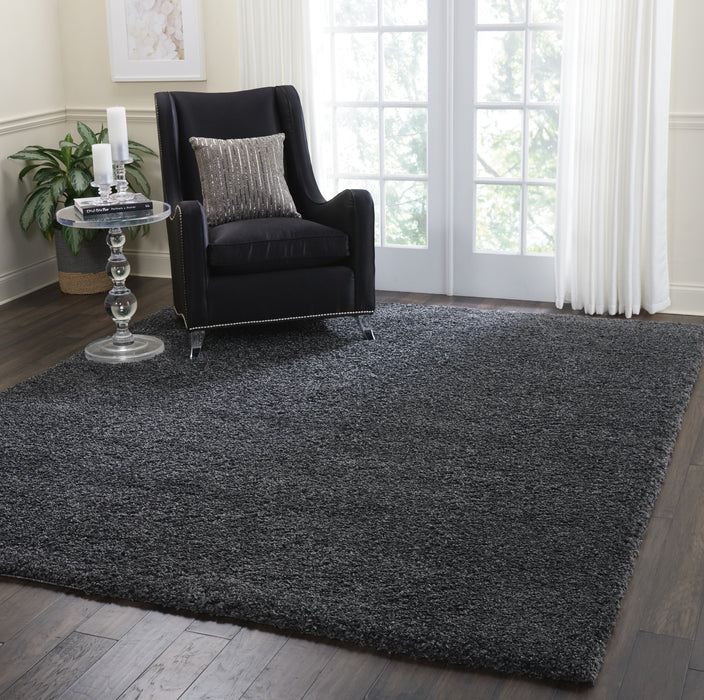 Nourison Malibu Shag MSG01 Charcoal 8'x10' Large  Rug