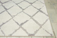 Nourison Twilight TWI15 Silver and White 12'x15' Oversized Rug
