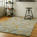 Nourison Symmetry SMM05 Gold and Grey 5'x8' Area Rug