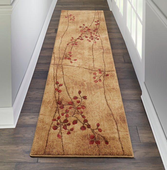 Nourison Somerset ST74 Brown 6' Runner  Hallway Rug