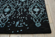 Nourison Opaline OPA06 Black and Blue 8'x10' Large Rug