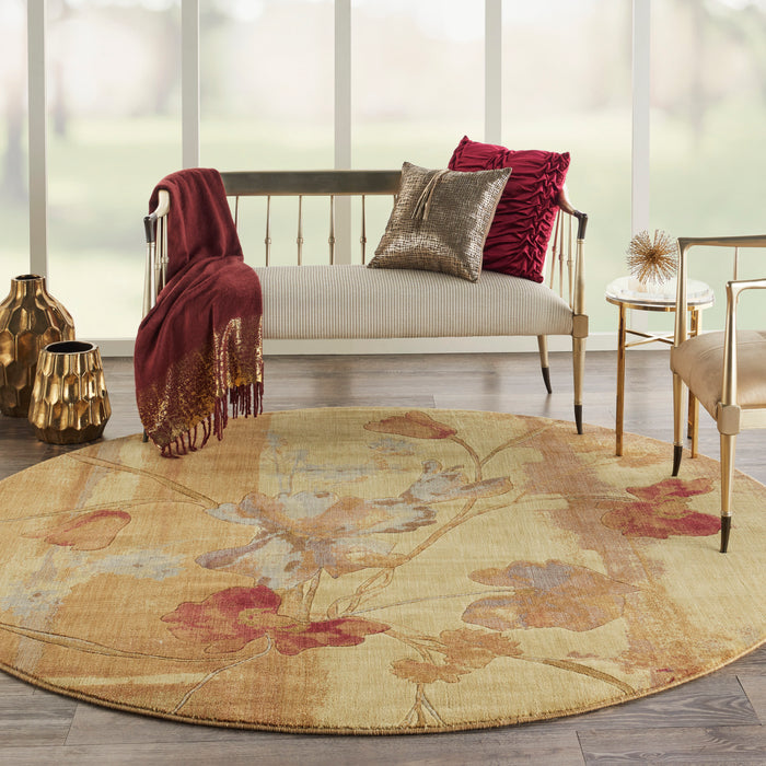 Nourison Somerset ST18 Beige 8' Round   Rug