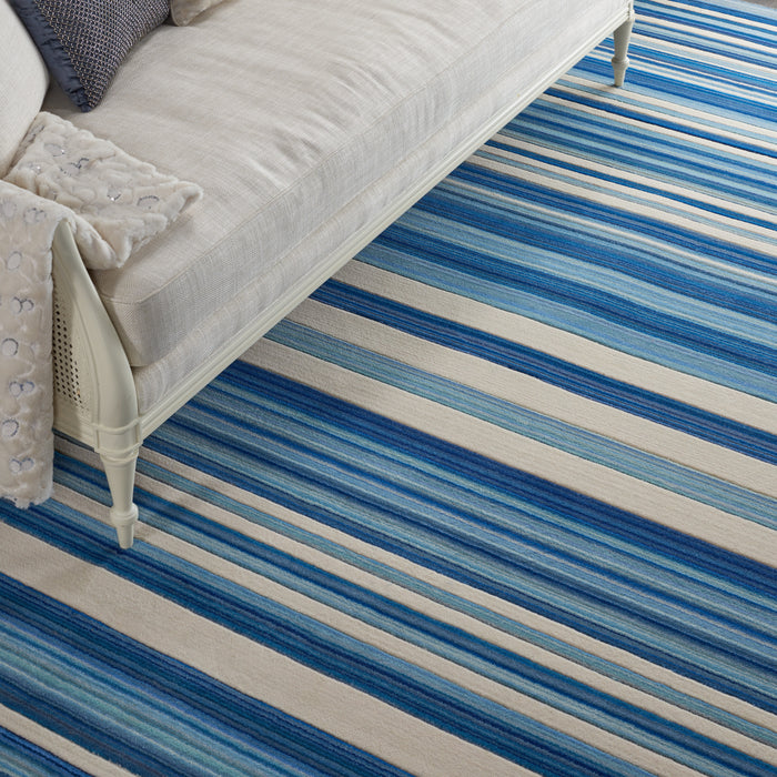 Butera Collection BB203 Blue and White 8'x10' Beach Area Rug