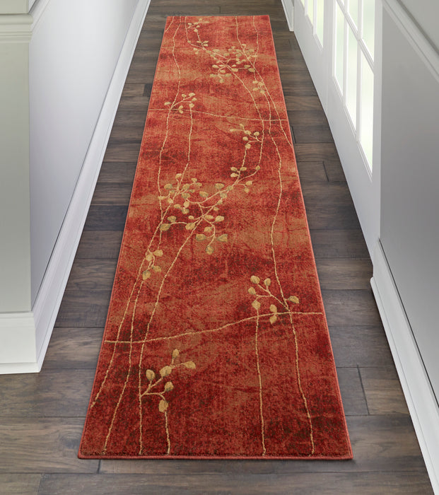 Nourison Somerset ST74 Red 10' Runner  Hallway Rug