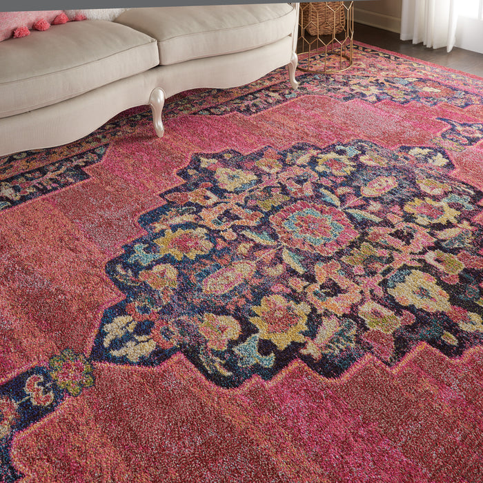 Nourison Passionate PST01 Pink Multicolor 9'x12' Oversized  Rug
