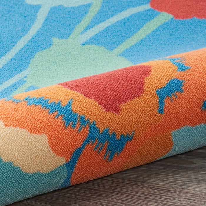 Waverly Sun N Shade SND27 Blue 10'x14'   Rug