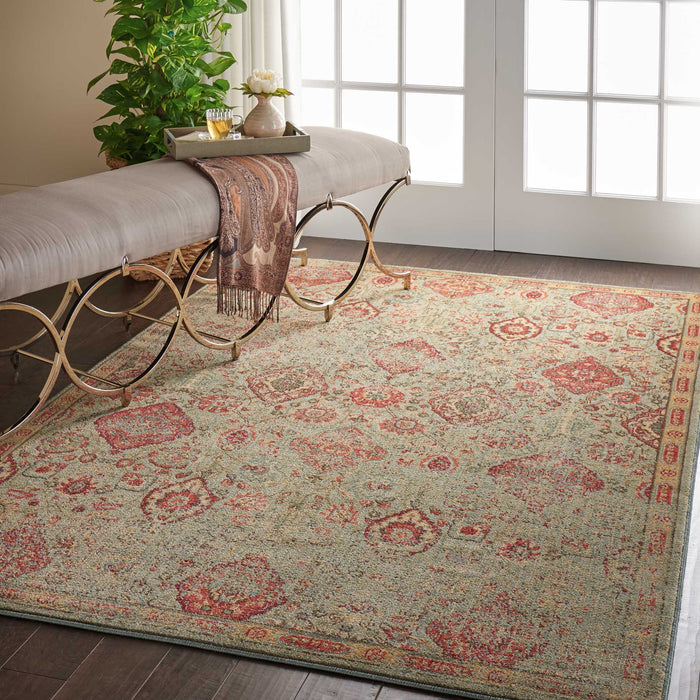 Nourison Somerset ST90 Light Green 5'x8' Oriental Area Rug