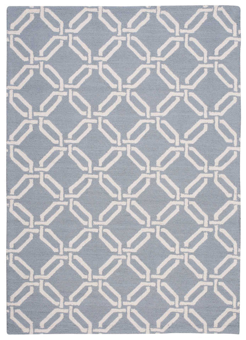 Nourison Linear LIN08 Blue and White 4'x6'  Area Rug