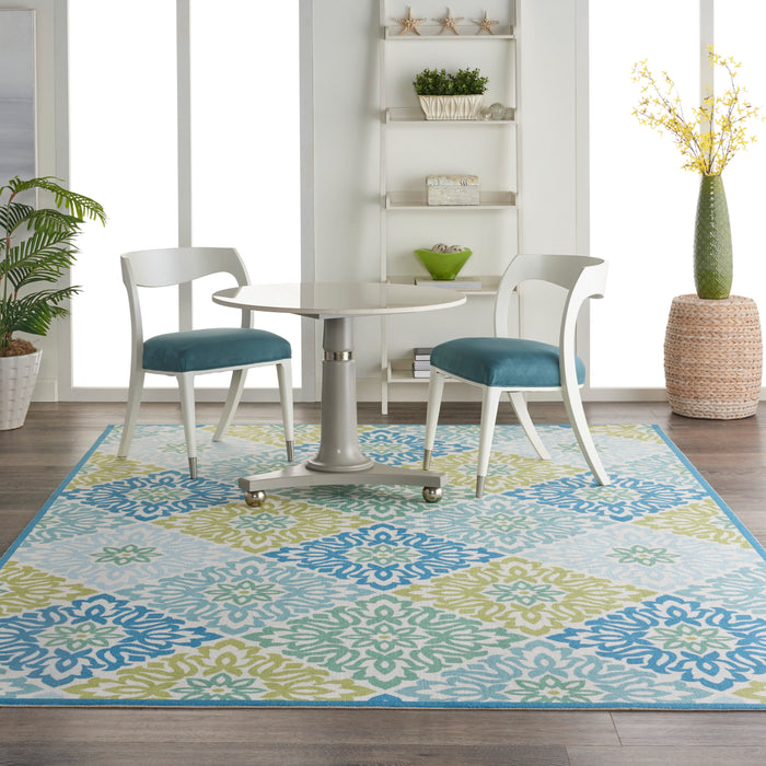 Waverly Sun N Shade SND23 Blue 10'x14'   Rug